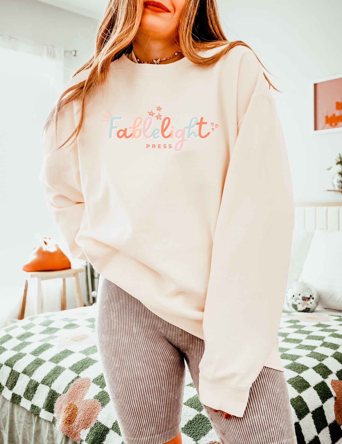 Fablelight Inspirational Unisex Crewneck Sweatshirt, Cozy Gift, Read Boldly, Dream Deeply, Shine Brightly, Motivational Apparel