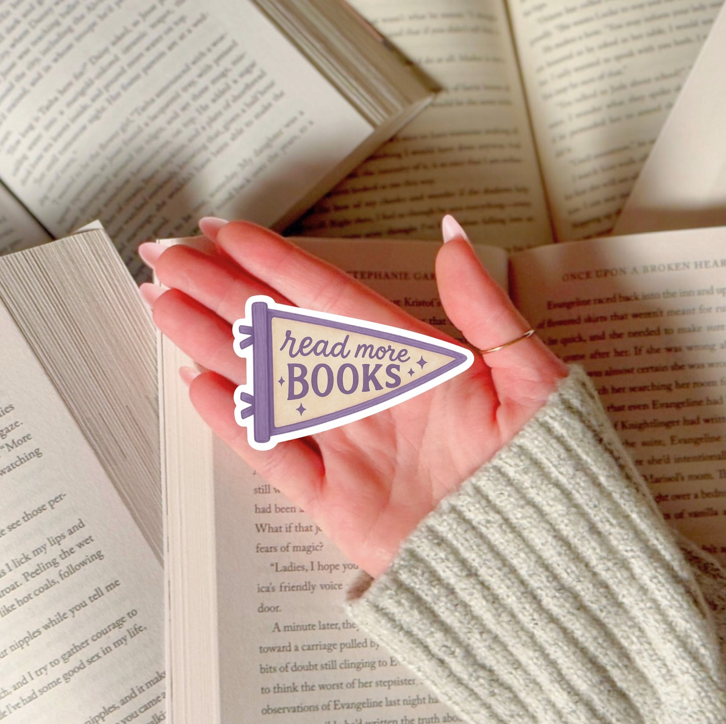 Read More Books Pennant Flag Sticker