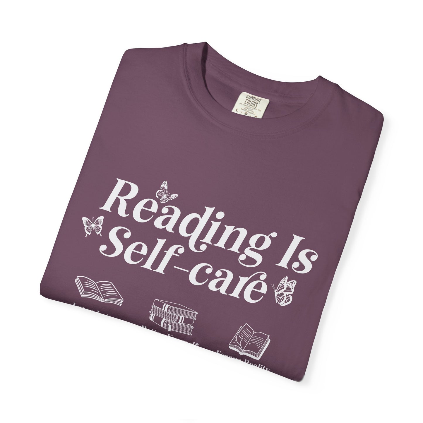 Reading is Self-Care T-Shirt | Comfort Tee for Book Lovers, Relaxation Wear, Gift for Readers, Self-Care Apparel, Literary Gift