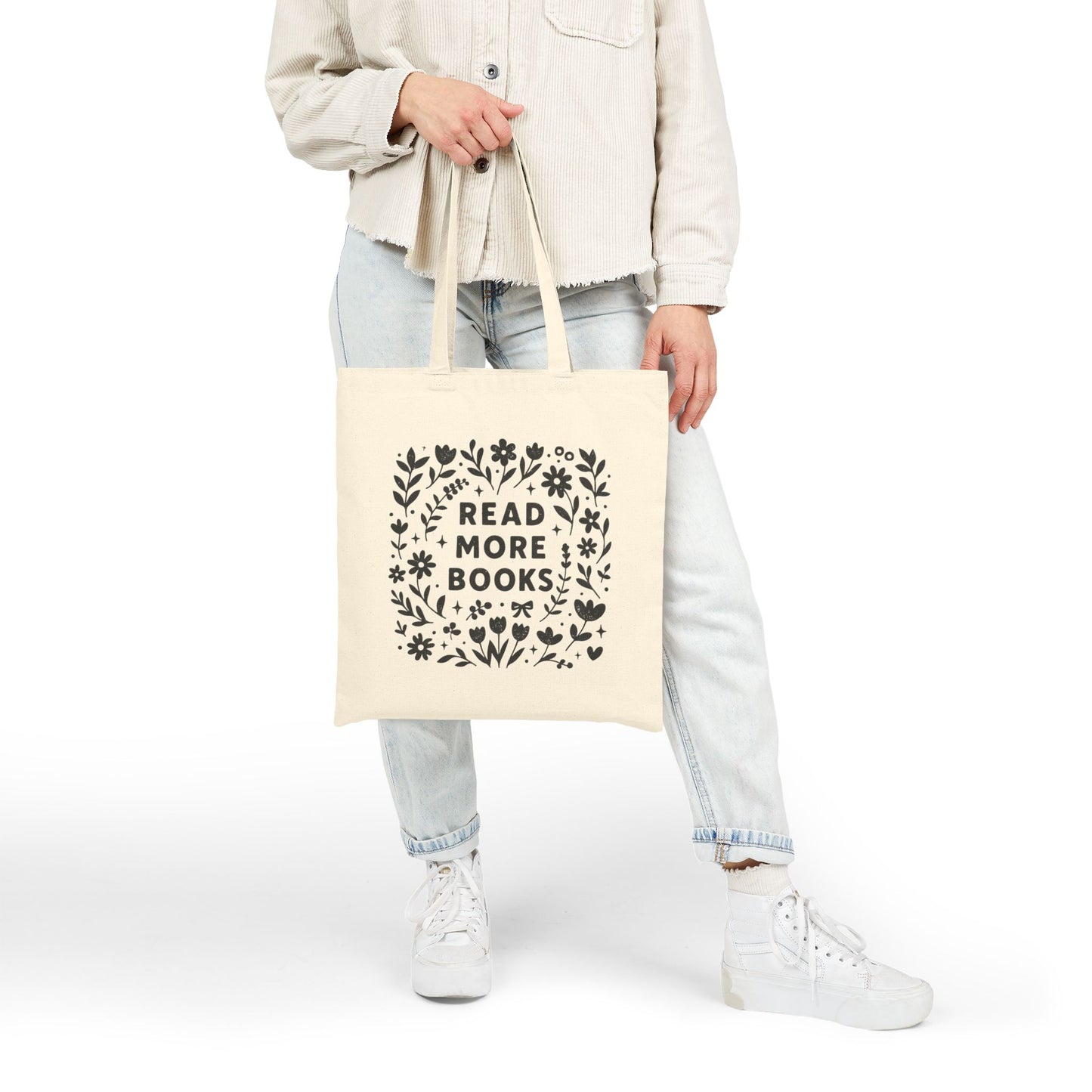 Read More Books Tote Bag, Eco-Friendly Shopping Bag, Book Lover Gift, Reusable Canvas Bag, Reading Tote, Library Companion