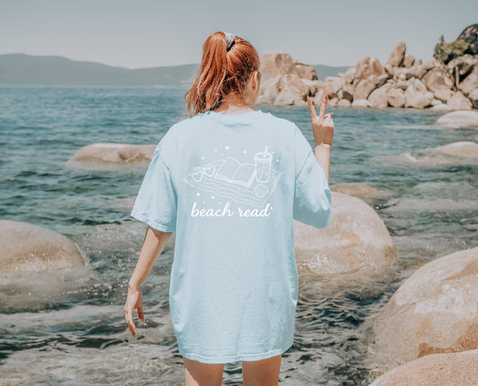 Beach Read T-Shirt, Summer Outfit, Casual Tee, Vacation Apparel, Gift for Readers, Beach Day Essential