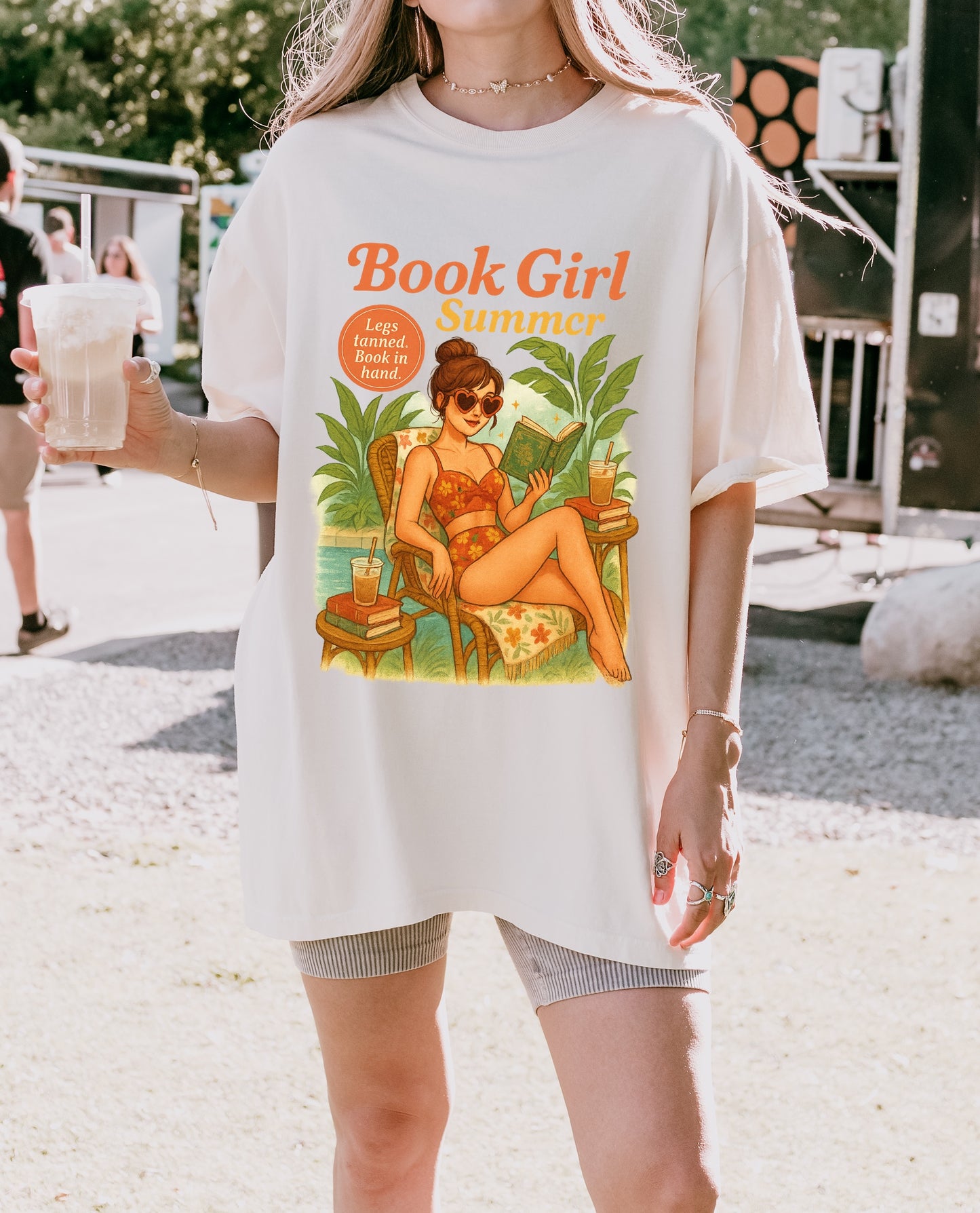 Book Girl Summer - Comfort Colors (Ivory)