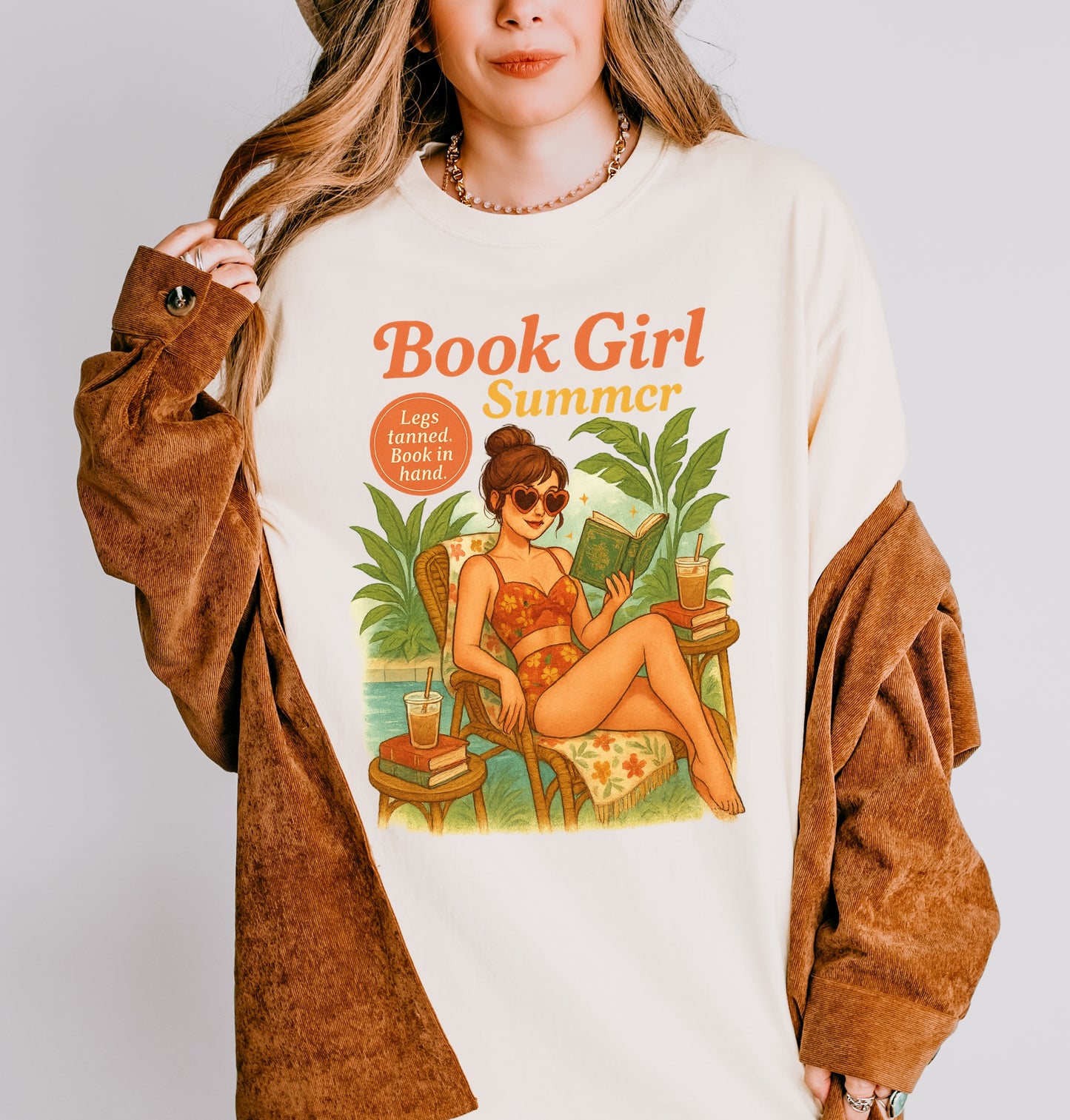Book Girl Summer - Comfort Colors (Ivory)