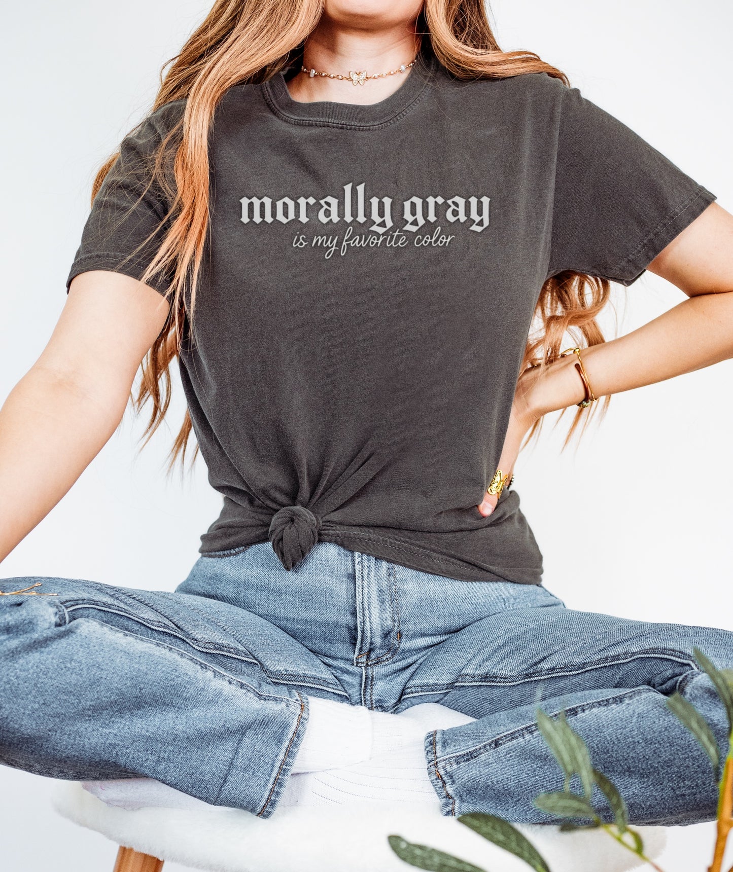 Morally Gray Unisex Garment-Dyed T-Shirt, Ethical Fashion Tee, Casual Wear, Trendy Gift, Unique Statement Shirt