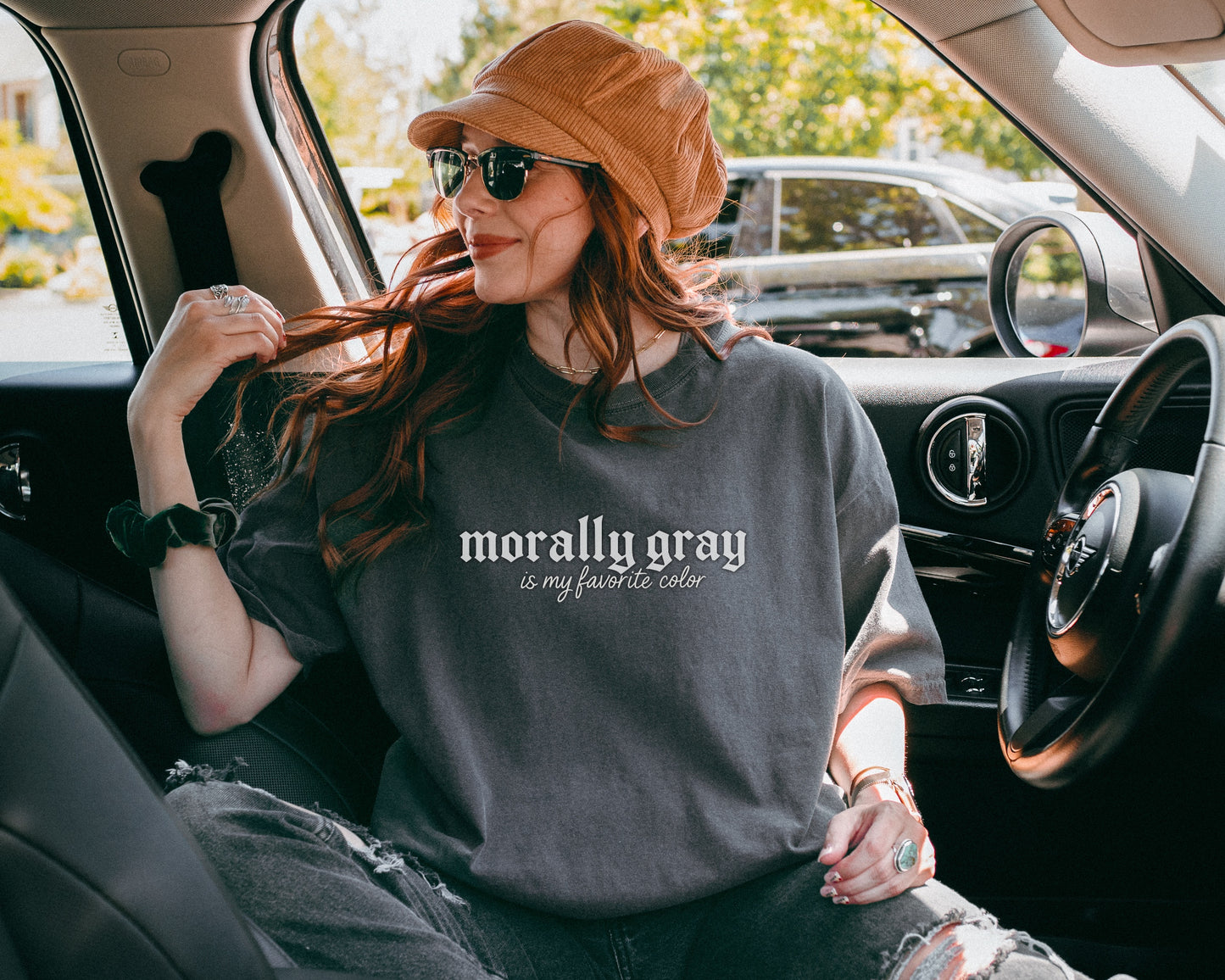 Morally Gray Unisex Garment-Dyed T-Shirt, Ethical Fashion Tee, Casual Wear, Trendy Gift, Unique Statement Shirt
