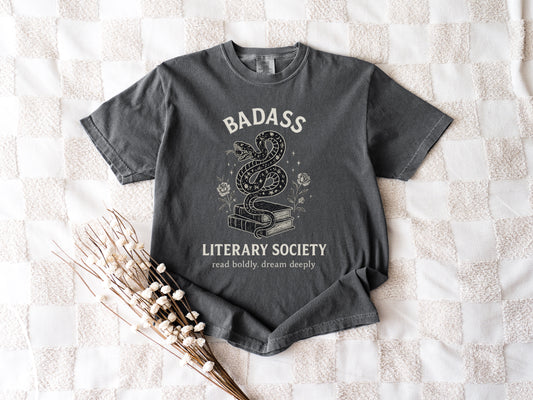 Badass Literary Society T-Shirt, Reading Gift, Book Lover Shirt, Unisex Tee, Literary Gifts, Nerdy Apparel, Casual Wear