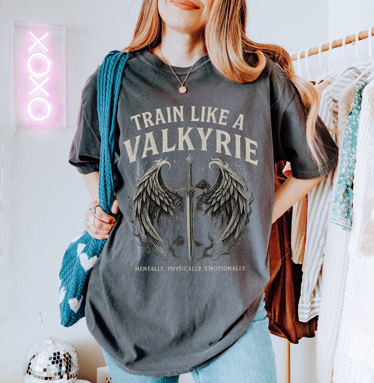 Train Like a Valkyrie - Motivational Tee for Fitness Enthusiasts, Gift for Gym Lovers, Inspiration Apparel, [...]