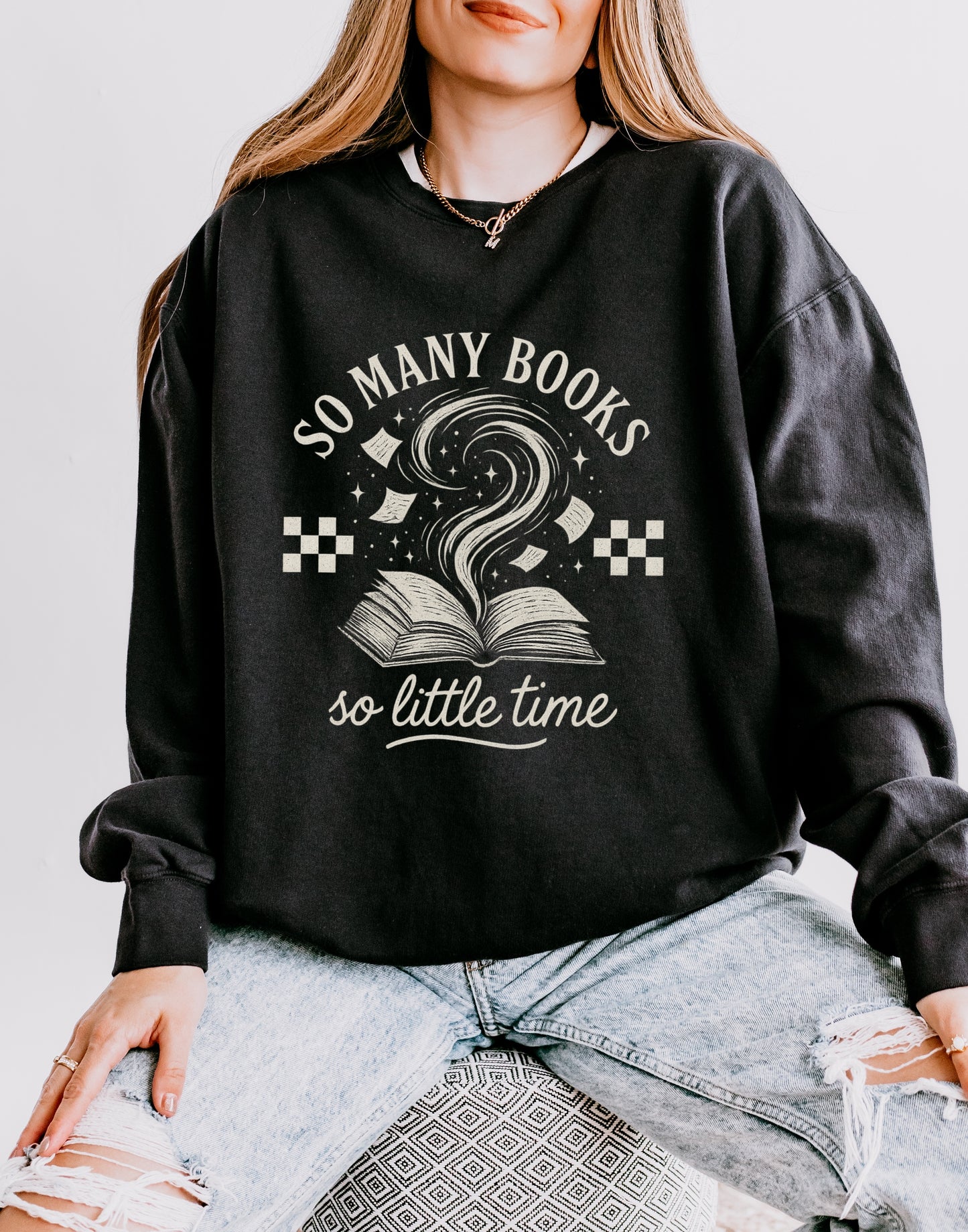 So Many Books So Little Time Unisex Lightweight Sweatshirt - Perfect Gift for Readers, Cozy Library Wear, Bookish Apparel, Reading Enthusiast, Book [...]