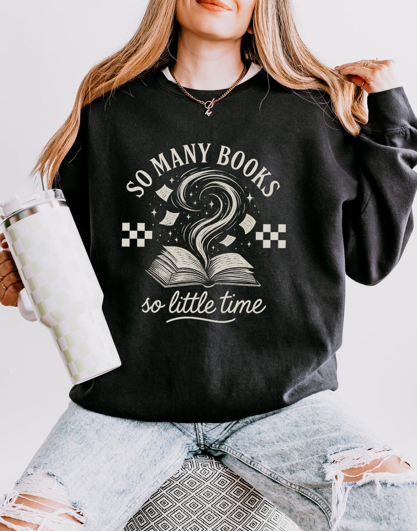 So Many Books So Little Time Unisex Lightweight Sweatshirt - Perfect Gift for Readers, Cozy Library Wear, Bookish Apparel, Reading Enthusiast, Book [...]
