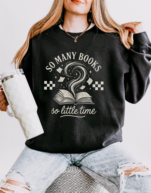 So Many Books So Little Time Unisex Lightweight Sweatshirt - Perfect Gift for Readers, Cozy Library Wear, Bookish Apparel, Reading Enthusiast, Book [...]