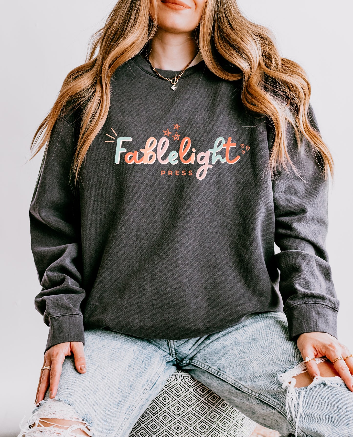 Fablelight Inspirational Unisex Crewneck Sweatshirt, Cozy Gift, Read Boldly, Dream Deeply, Shine Brightly, Motivational Apparel
