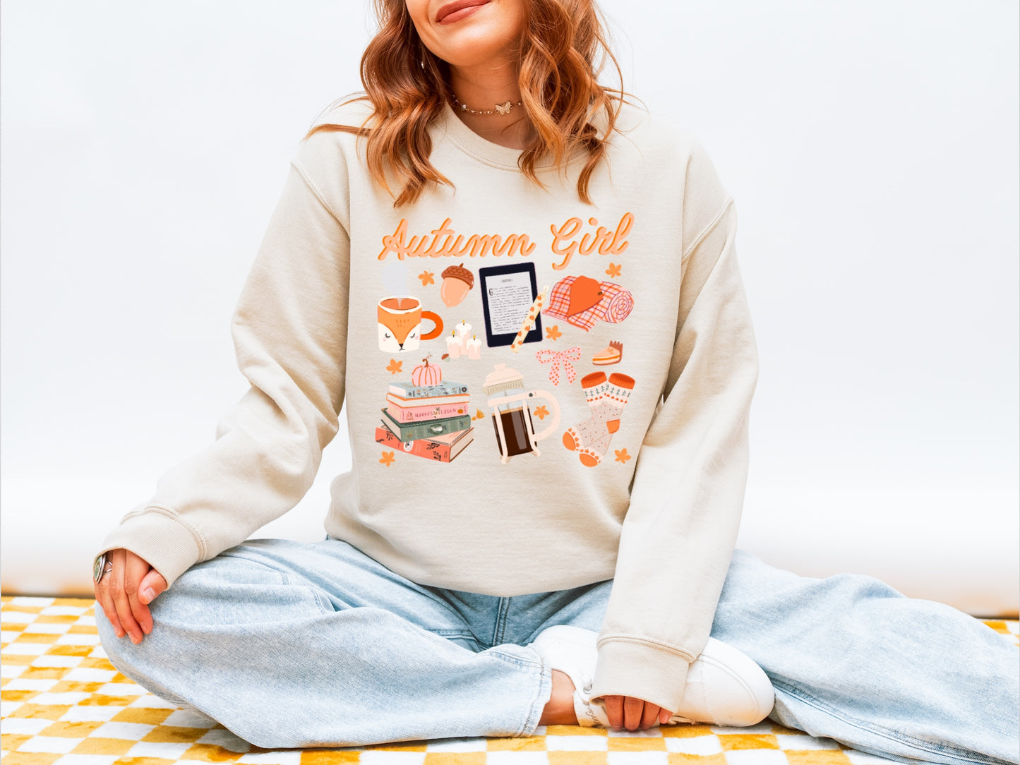 Autumn Girl Sweater - Cozy Fall Crewneck Sweatshirt for Women, Perfect Gift for Autumn Lovers, Pumpkin Spice Season, Seasonal Style