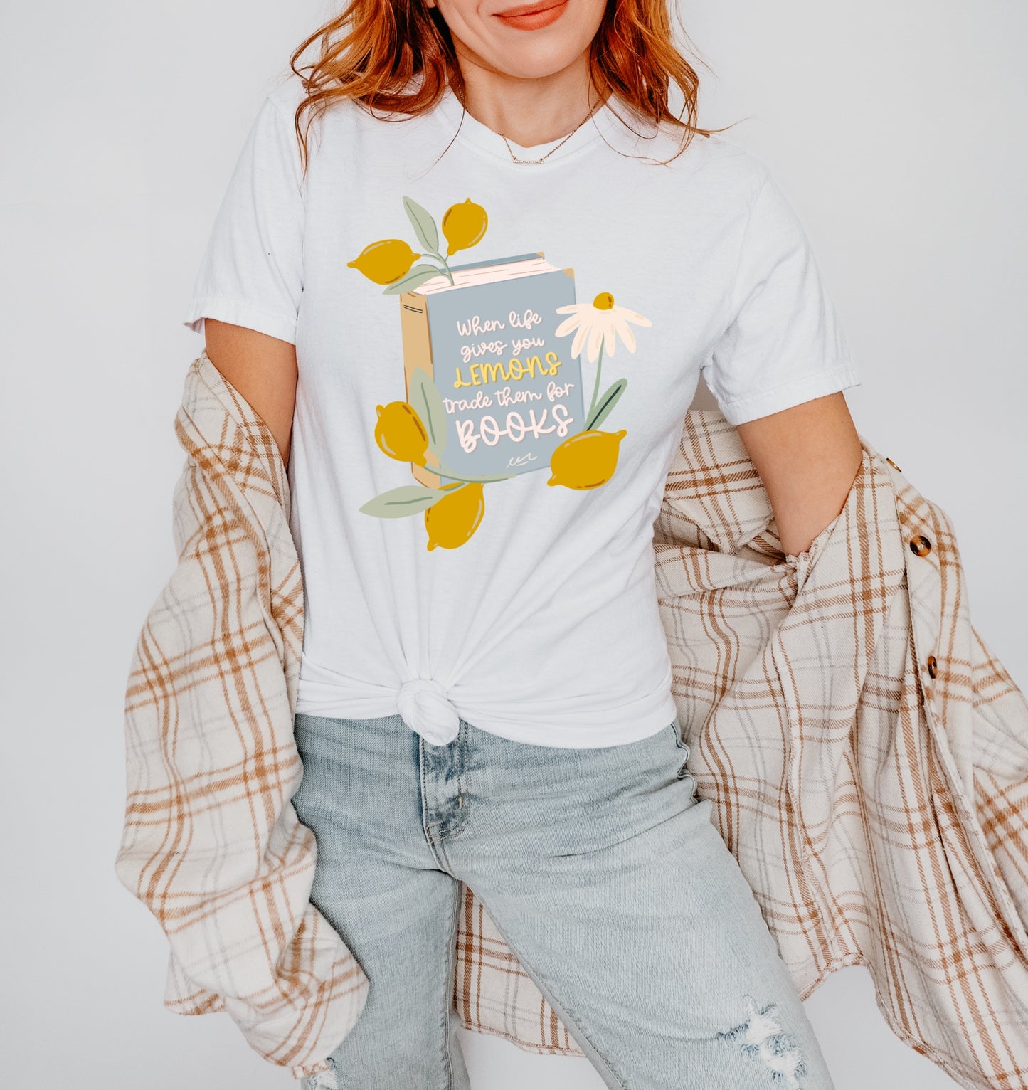 When Life Gives You Lemons Unisex Garment-Dyed T-shirt, Fun Summer Tee, Book Lover Gift, Casual Everyday Style, Gift for Readers, [...]