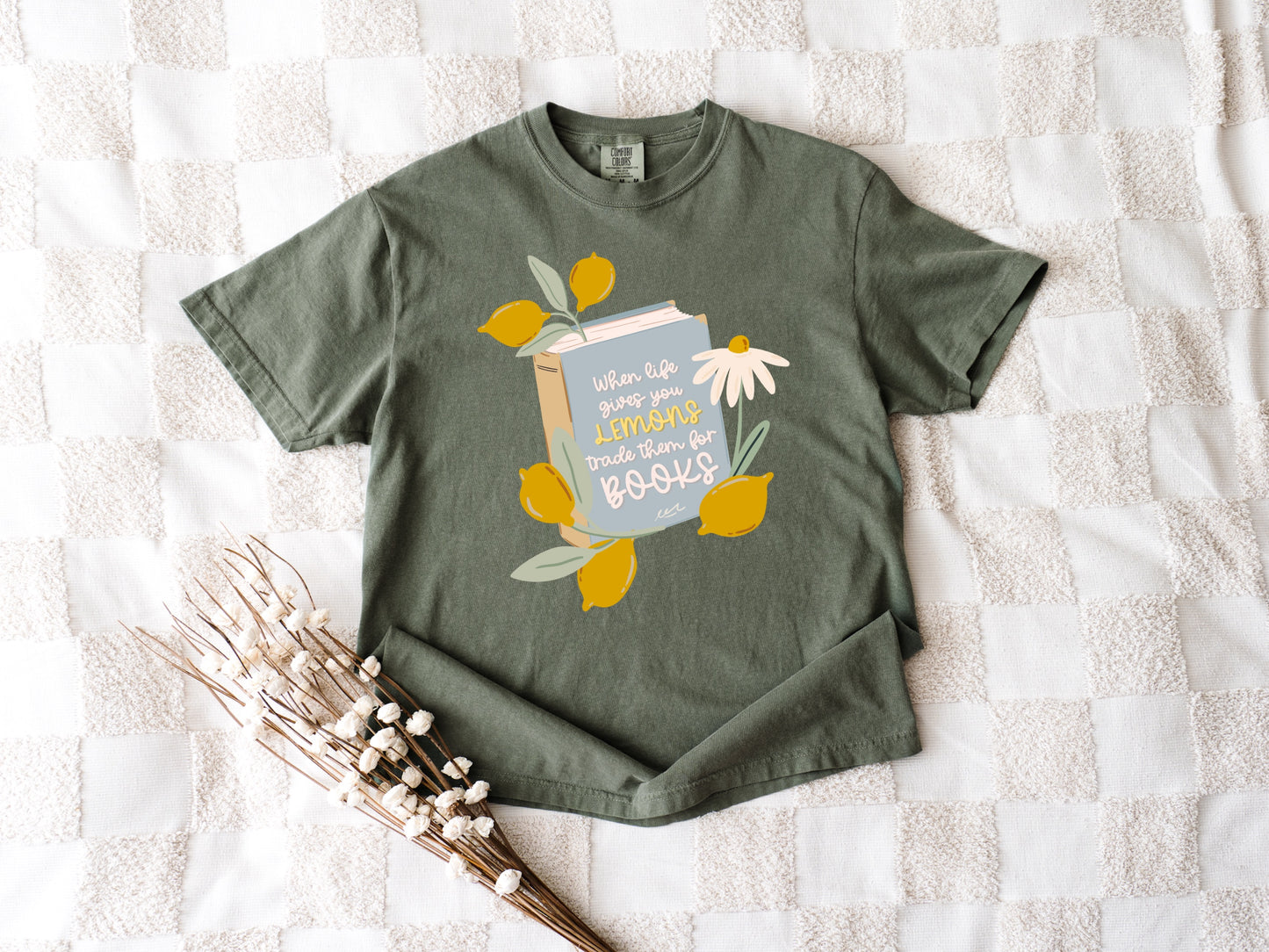 When Life Gives You Lemons Unisex Garment-Dyed T-shirt, Fun Summer Tee, Book Lover Gift, Casual Everyday Style, Gift for Readers, [...]