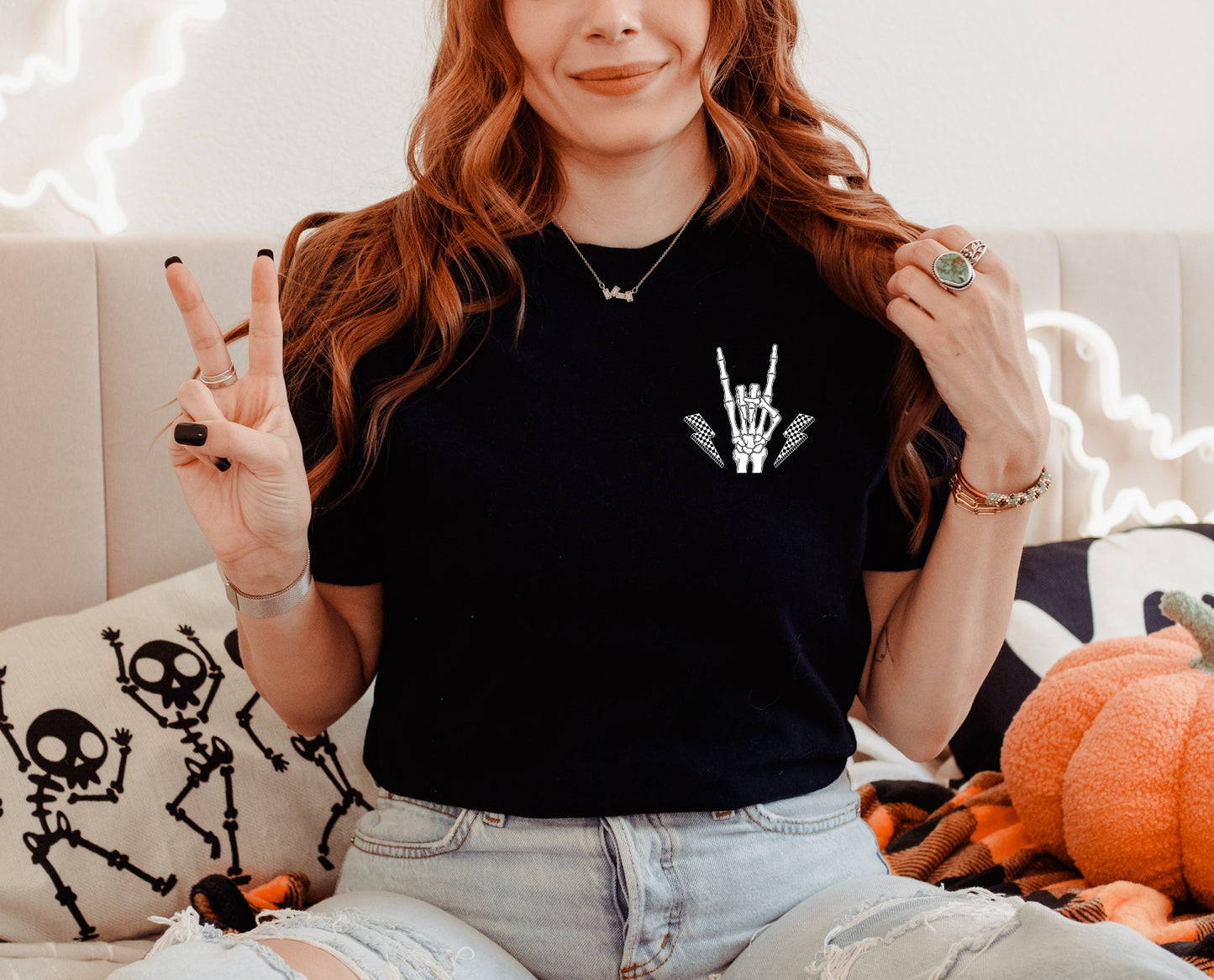 Emo Book Club T-Shirt | Unisex Garment-Dyed Tee with Skeleton Hand Design | Perfect for Book Lovers | Great for Gifts, Concerts, Emo [...]