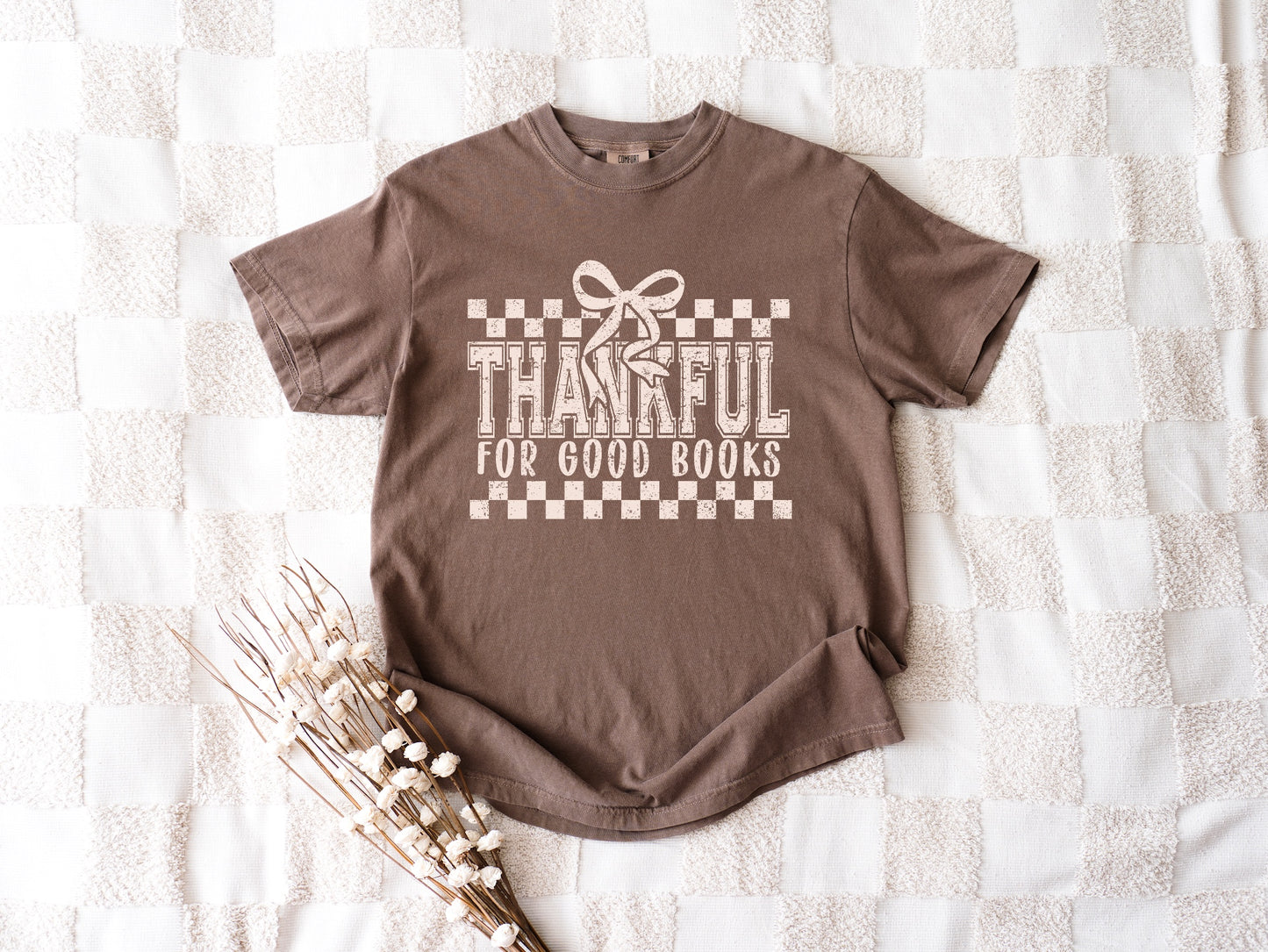 Thankful for Good Books Unisex T-shirt, Cozy Reading Tee, Book Lover Gift, Fall Apparel, Thanksgiving Top, Literary Style Shirt