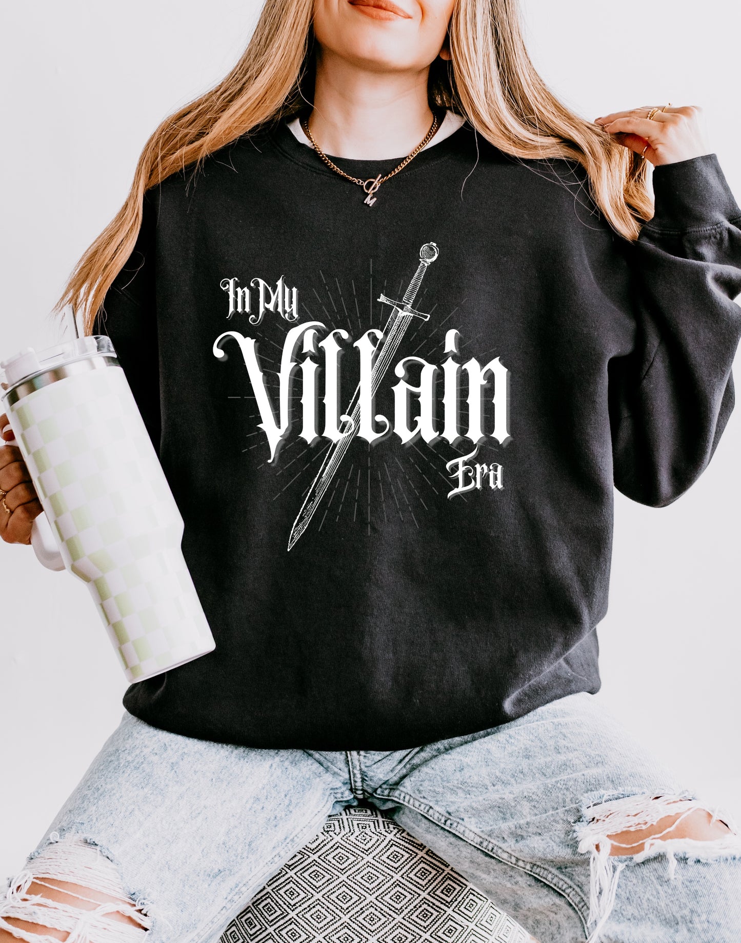 Villain Era Unisex Crewneck Sweatshirt, Vintage Style Sweater for Fans, Perfect Gift for Halloween, Casual Wear, Cozy Fashion