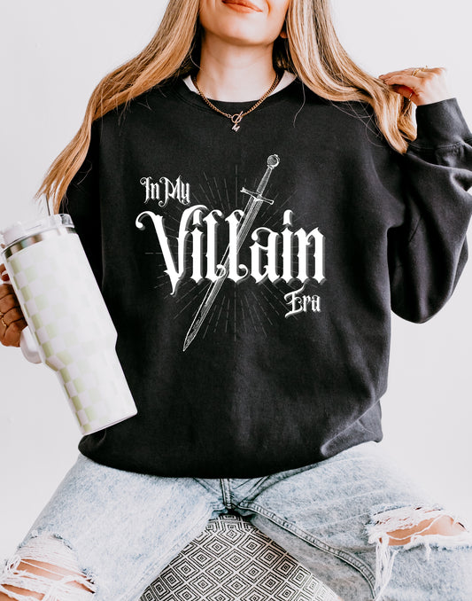 Villain Era Unisex Crewneck Sweatshirt, Vintage Style Sweater for Fans, Perfect Gift for Halloween, Casual Wear, Cozy Fashion
