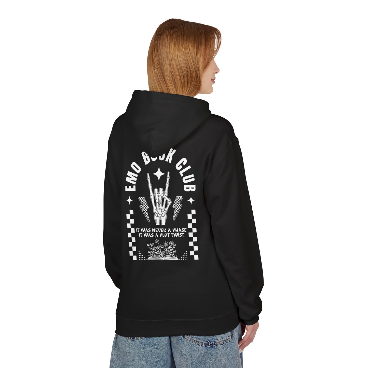 Emo Book Club Hoodie, Comfortable Fleece Sweatshirt for Music Lovers, Halloween Costume, Gift for Readers, Casual Fall Apparel