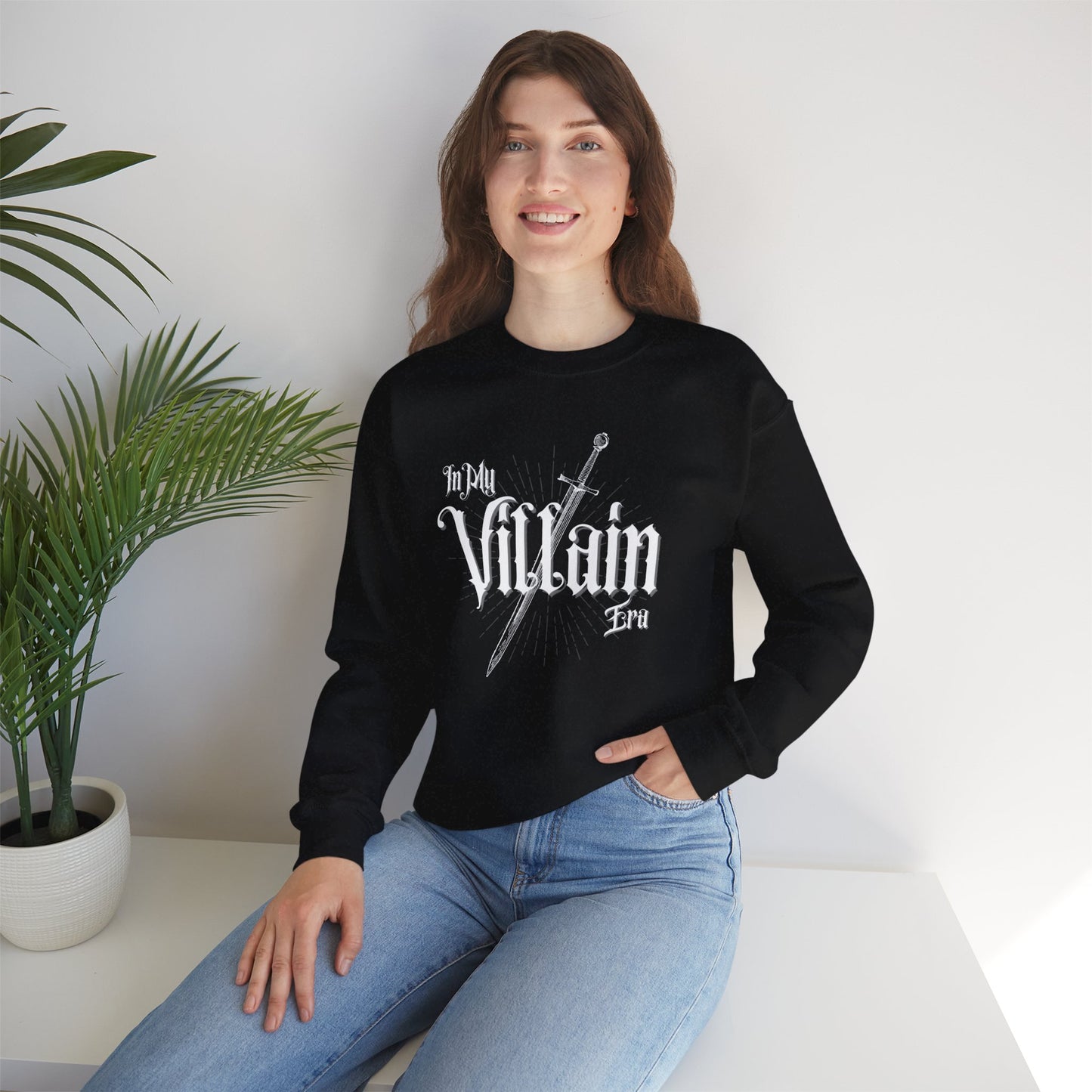 Villain Era Unisex Crewneck Sweatshirt, Vintage Style Sweater for Fans, Perfect Gift for Halloween, Casual Wear, Cozy Fashion