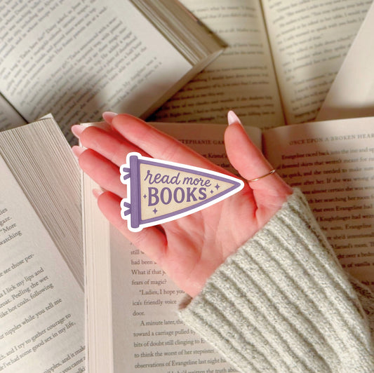Read More Books Pennant Flag Sticker