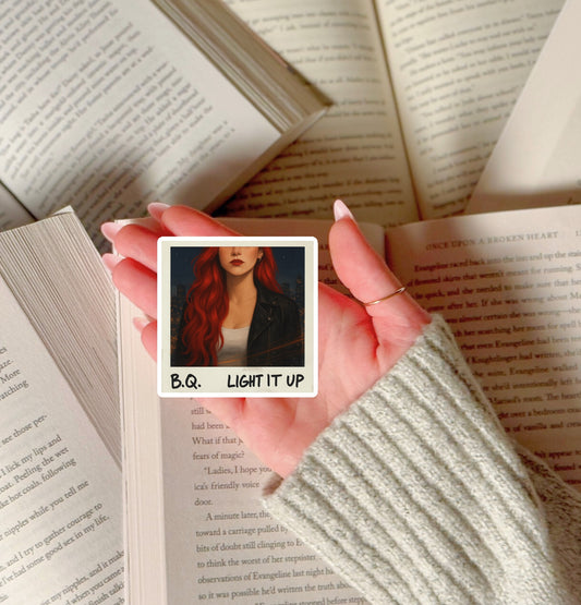 Light It Up Polaroid Sticker | Dual Fandom Fantasy & Music Lover Gift | Your Favorite Half-Fae Heroine | Bookish & Swiftie Merch